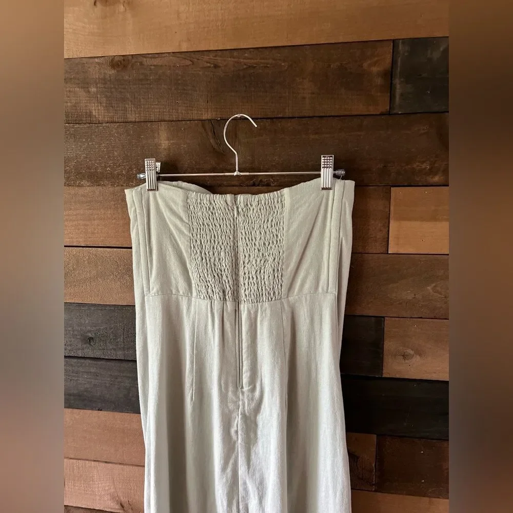 Abercrombie & Fitch Light Mint Green Strapless Maxi Dress